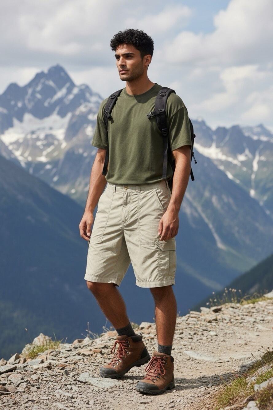 Exofficio Buzz Off Men's L Beige Nylon Convertible Cargo Hiking Shorts Gorpcore